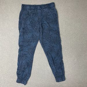 ORVIS Women’s Joggers‎ Relaxed Fit Size small Blue leaf print